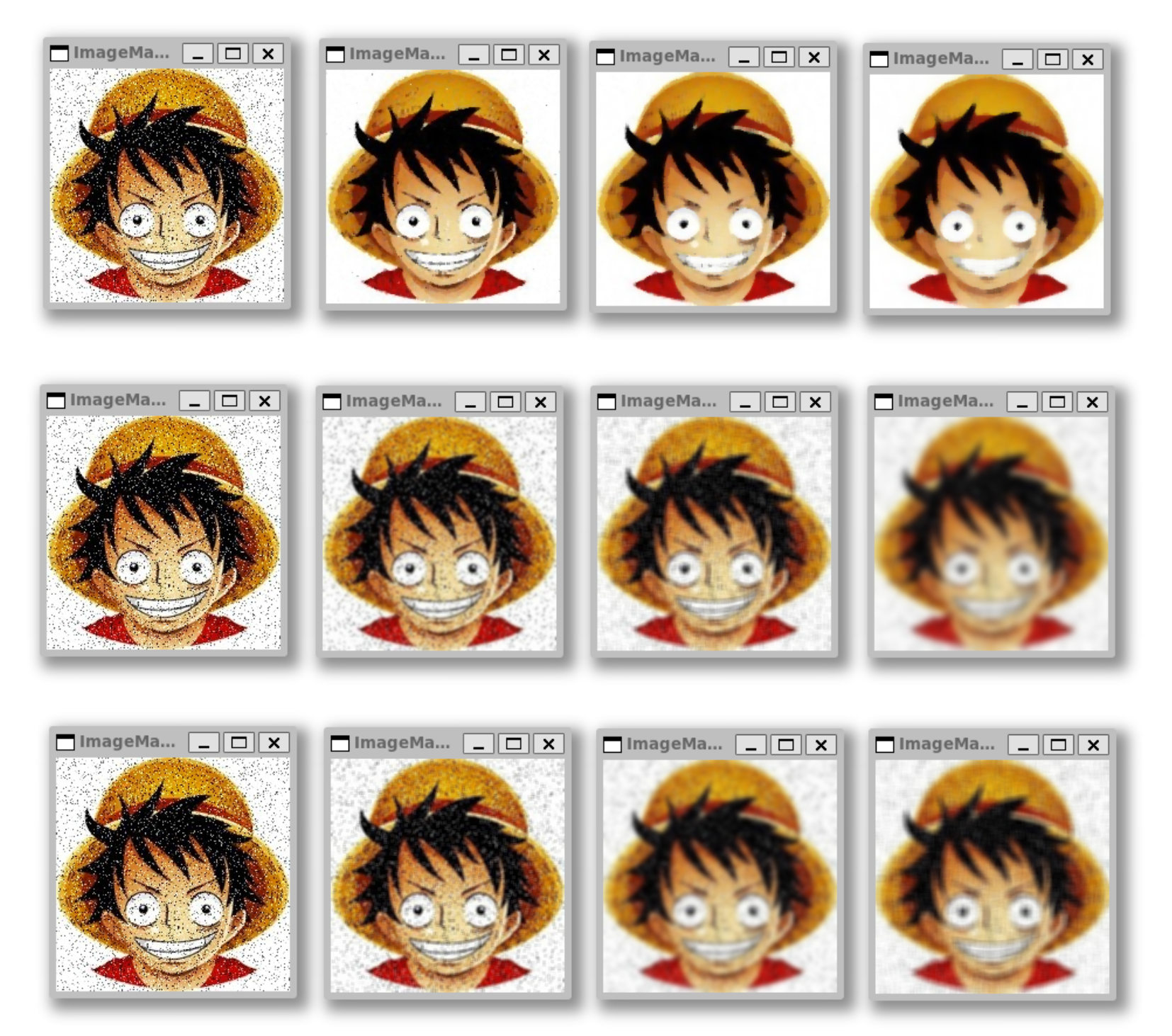 Noisy Luffy Blur Demonstration